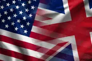 eclive British and American English flags overlapping difference